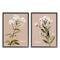 Stupell Industries White Boneset Flowers Soft Green White Brown in Black Frame Wall Art